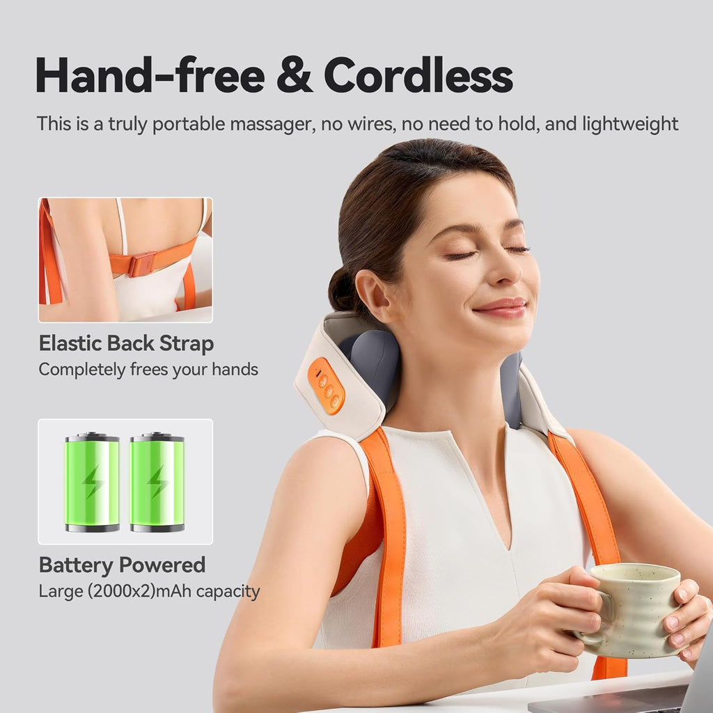 Portable Neck & Shoulder Massager with Heat
