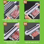 2-in-1 Smart Touch Vacuum Sealer Machine with Built-in Cutter for Wet/Dry Food