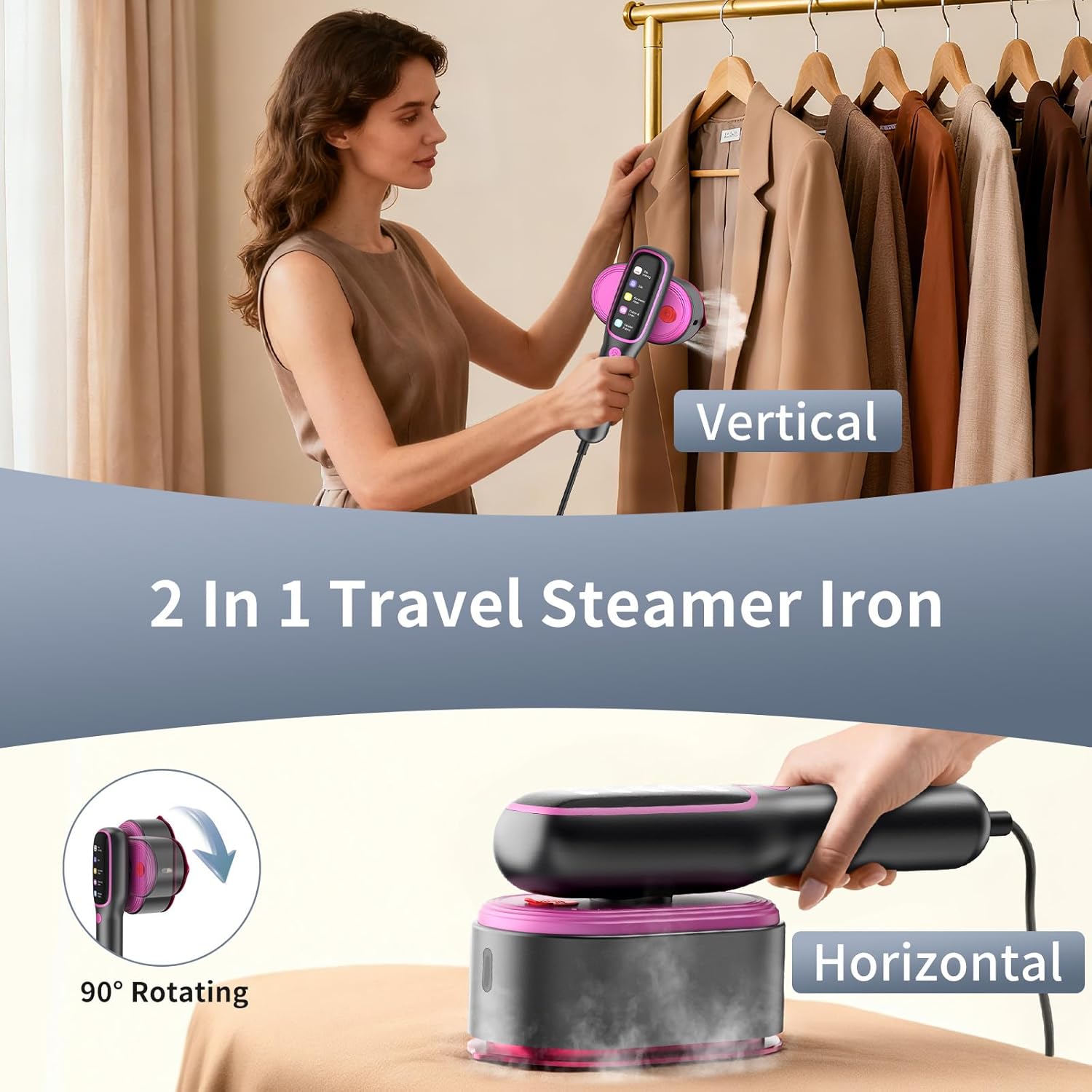 2-in-1 Handheld Steamer & Iron