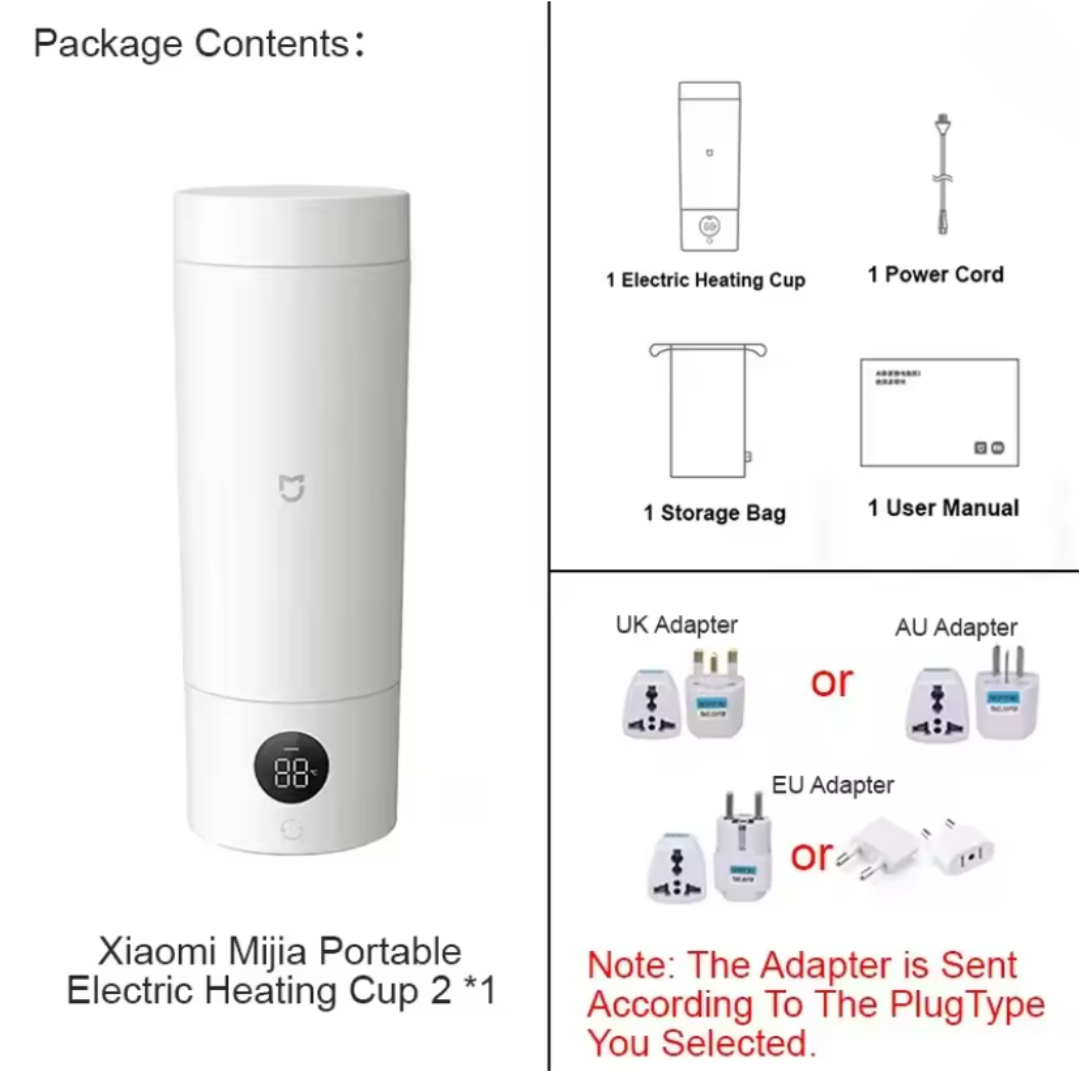 Smart Closed-Lid Travel Electric Heating Cup